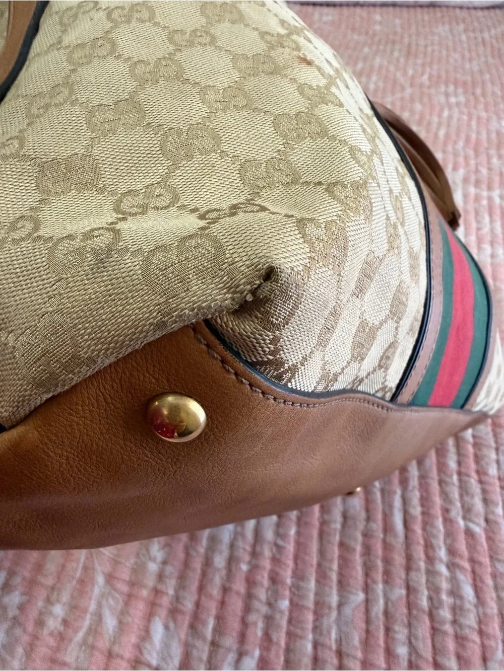 Gucci original monogram canvas large tote